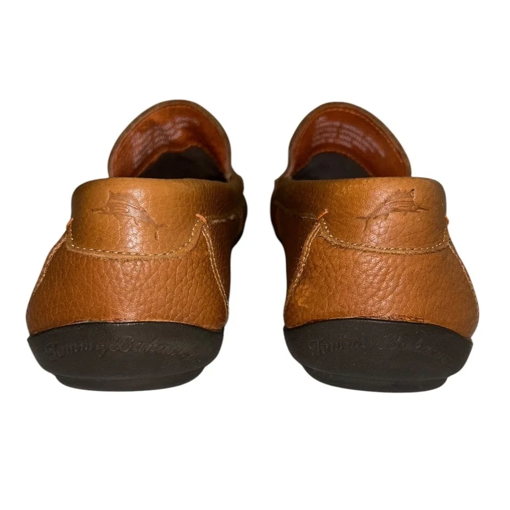 Tommy Bahama Nassau Venetian Mens Brown Pebbled Leather Loafers TFM00159 8.5D